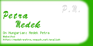 petra medek business card